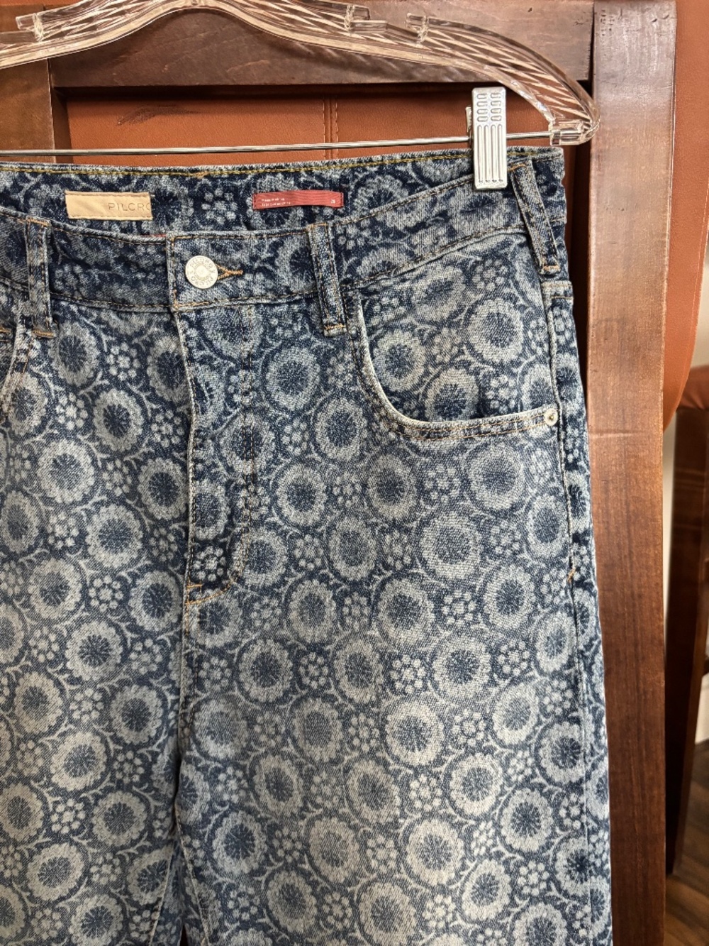 Anthropologie Pilcro Mid Rise Flare Design Jeans 28